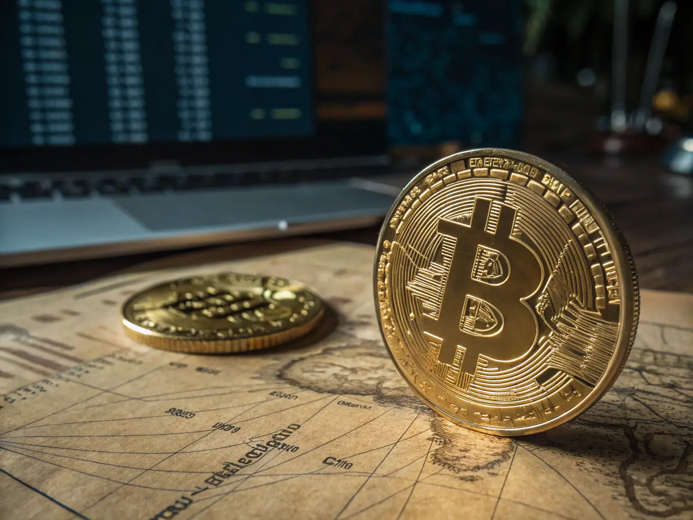 An image depicting a digital coin being staked, surrounded by growing plants, symbolizing the growth and rewards associated with staking Anubis tokens.